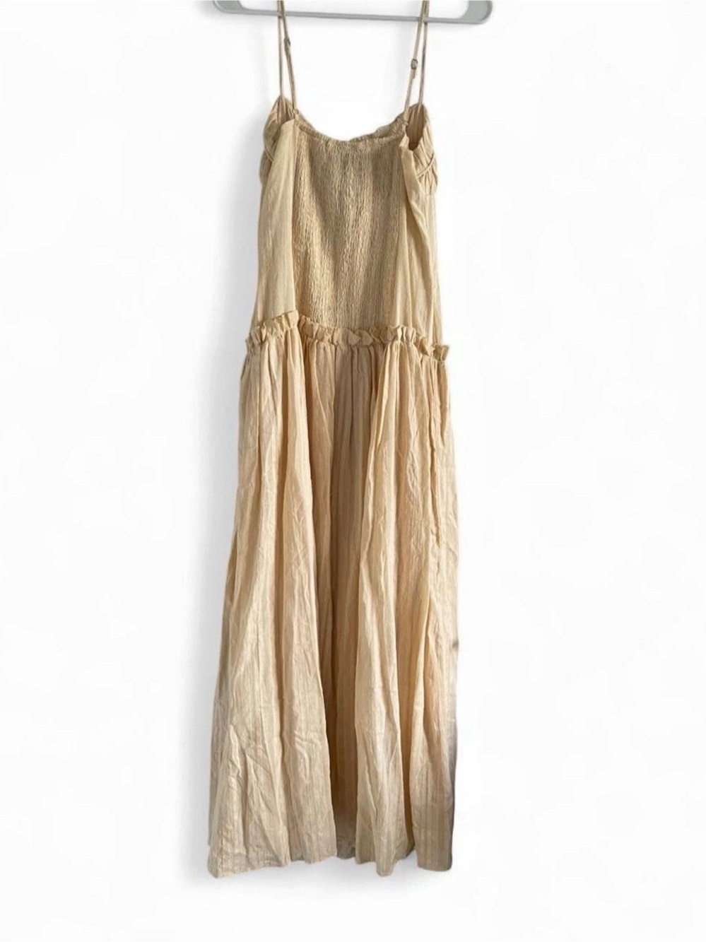 Peppermayo Jacinda Drop Waist Maxi Dress Cream US 4 NWT - Picture 3 of 4